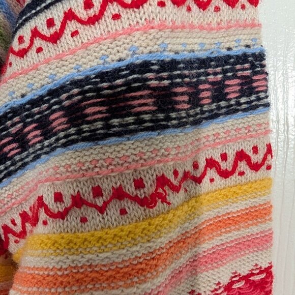 Talbots Fair Isle Sweater Womens Petite Size 2X Beige Colorful Lambswool Blend - Picture 9 of 12